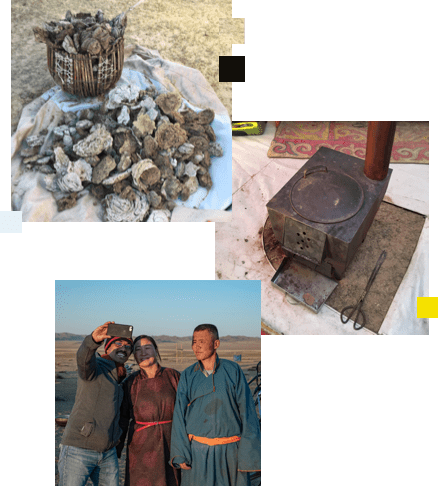 Dung, ger stove and the burnt ash